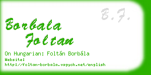 borbala foltan business card